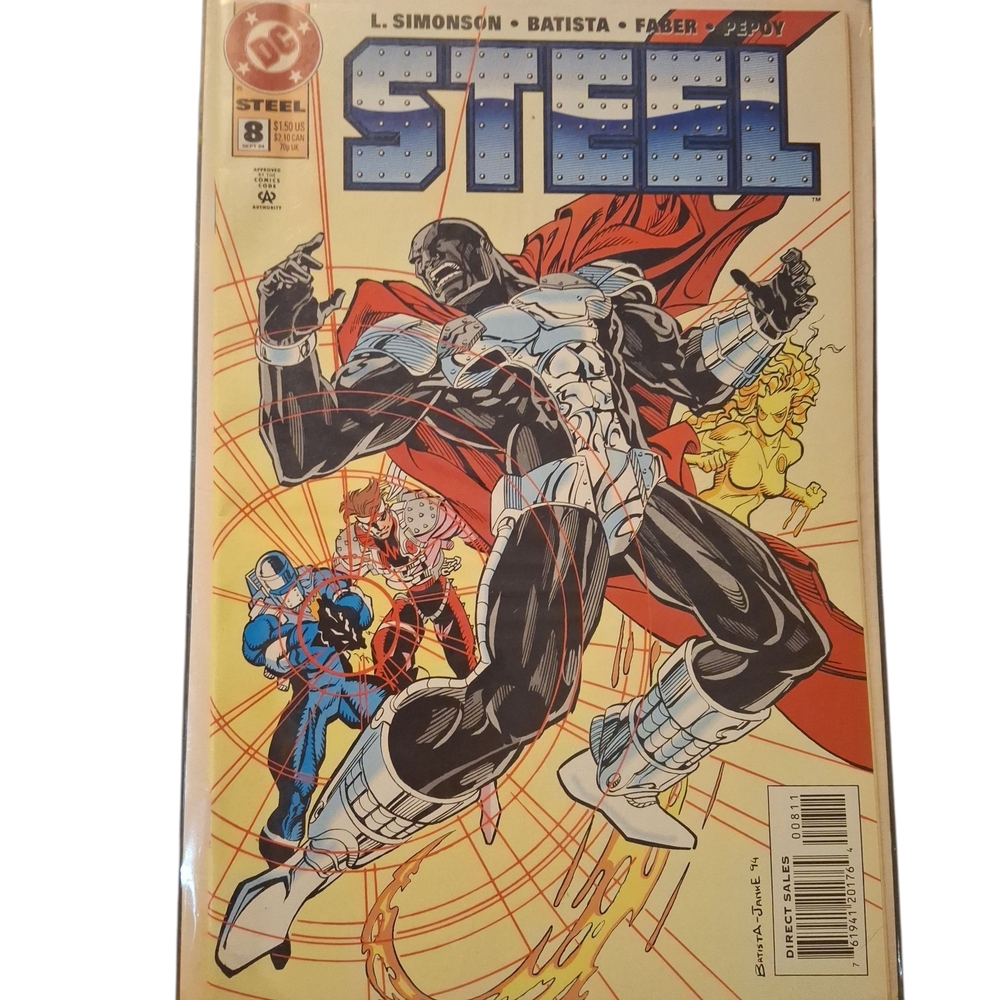 DC Comics Steel Issue with Red and Blue Highlights